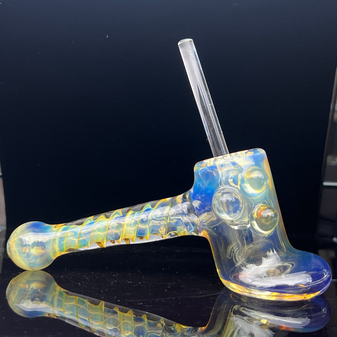 Silver Fumed Hash Hammer Glass Pipe Crondo Glassics   