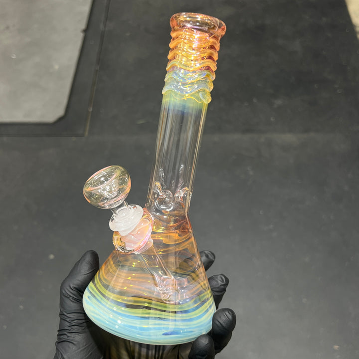 8" Fumed Beaker Bong Glass Pipe Mary Jane's Glass