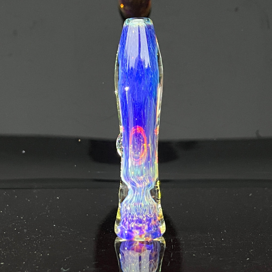 Purple Nebula Crushed Opal Marble Chillum Glass Pipe Tako Glass   