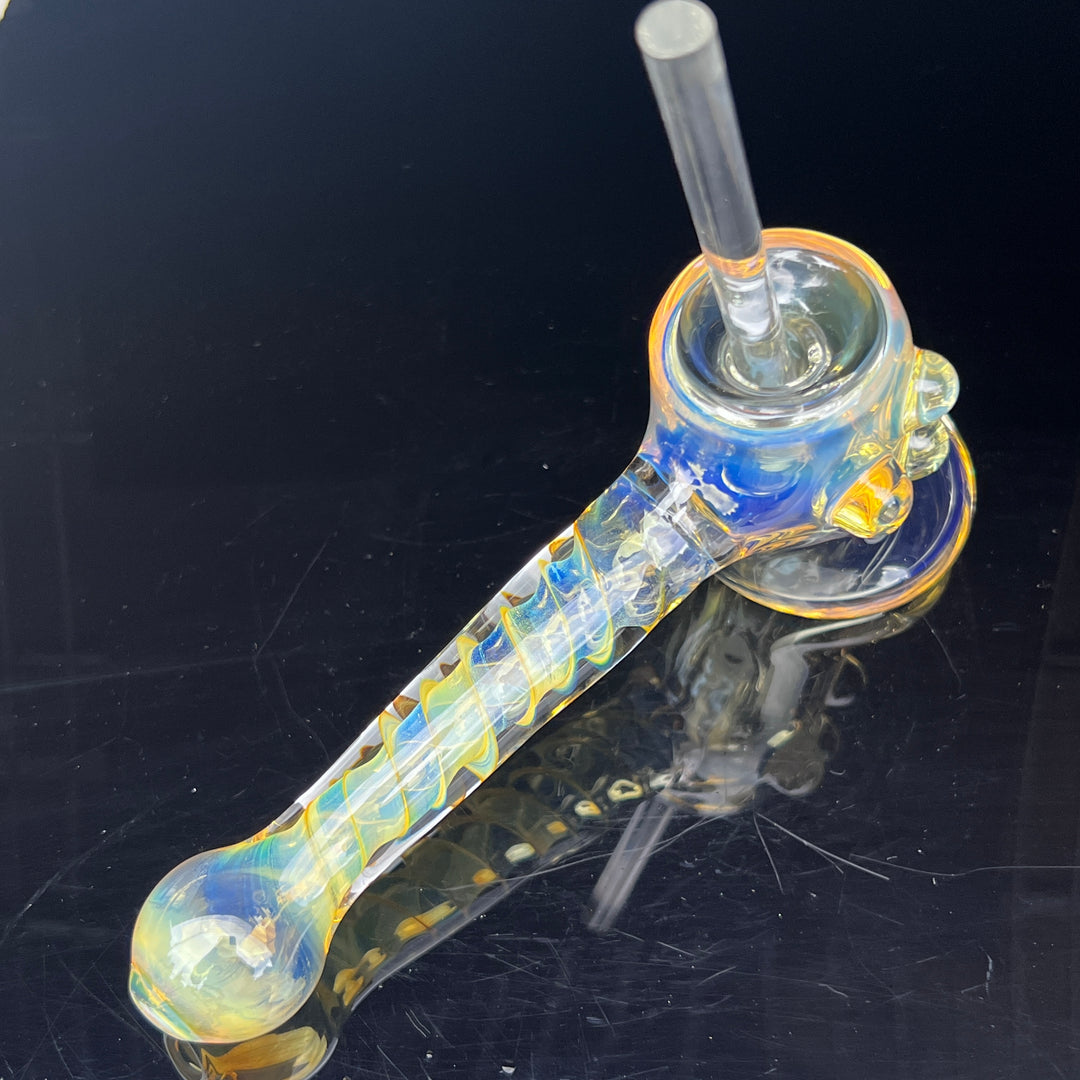 Silver Fumed Hash Hammer Glass Pipe Crondo Glassics   