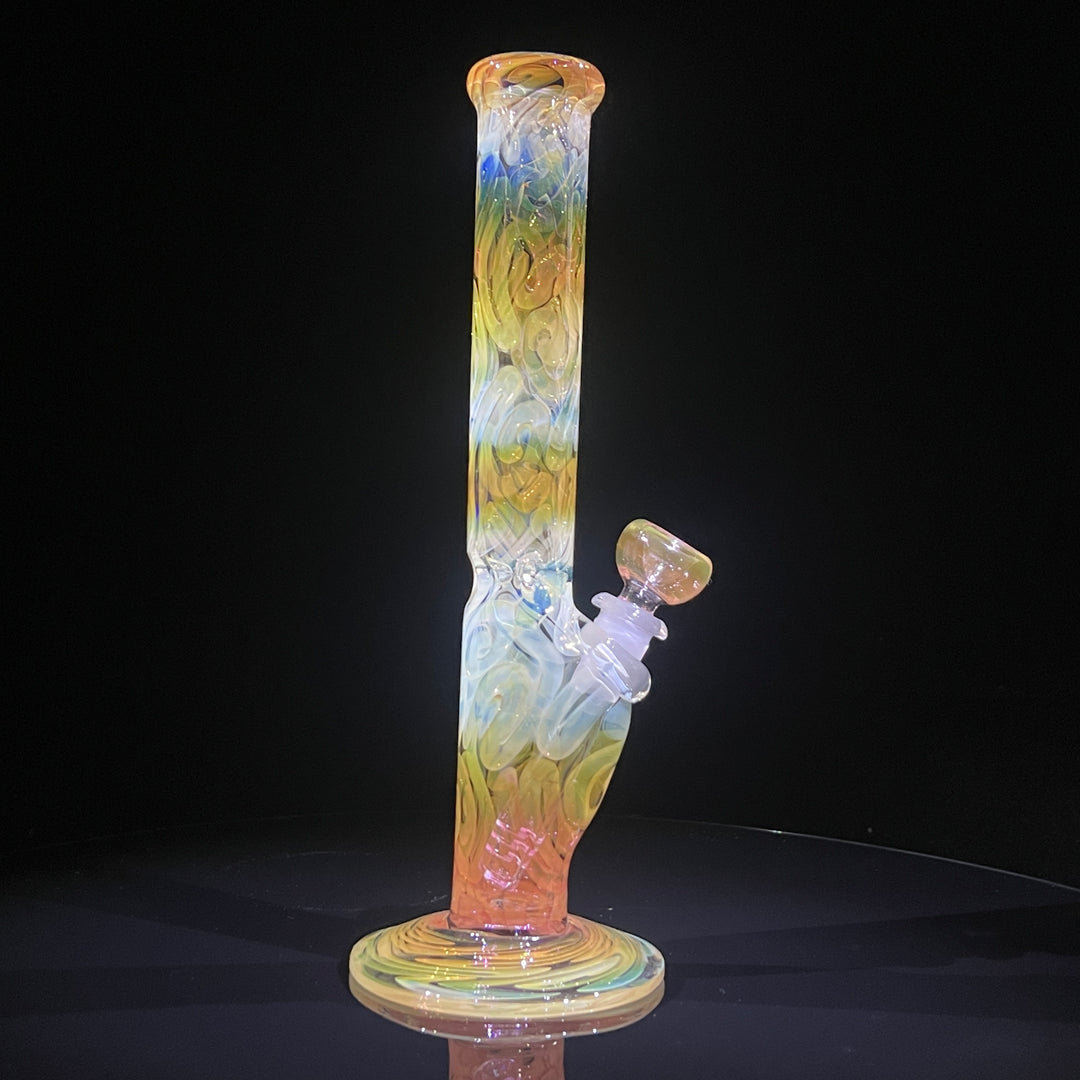 11" Fumed Squiggle Straight Bong Glass Pipe Mary Jane's Glass