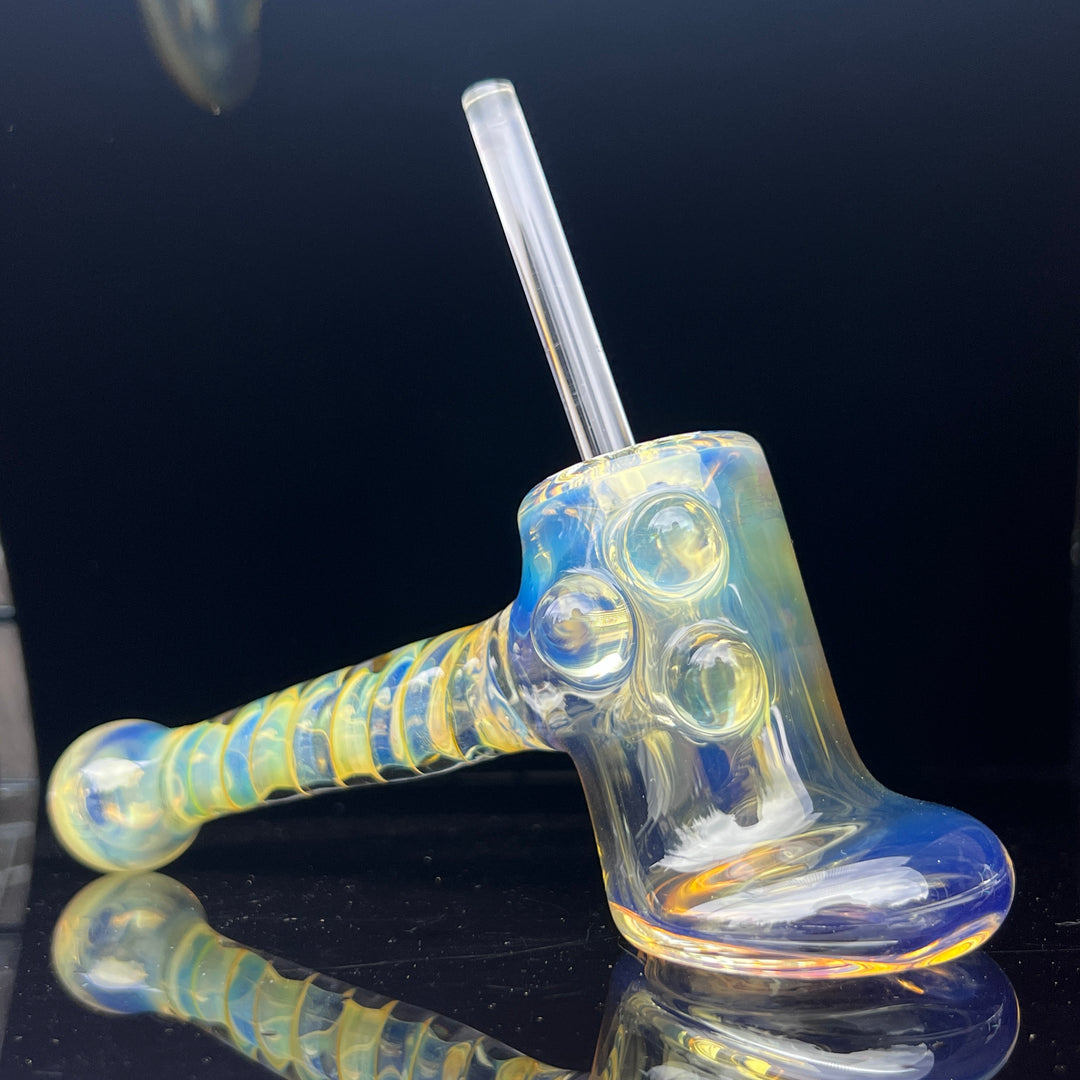 Silver Fumed Hash Hammer Glass Pipe Crondo Glassics   