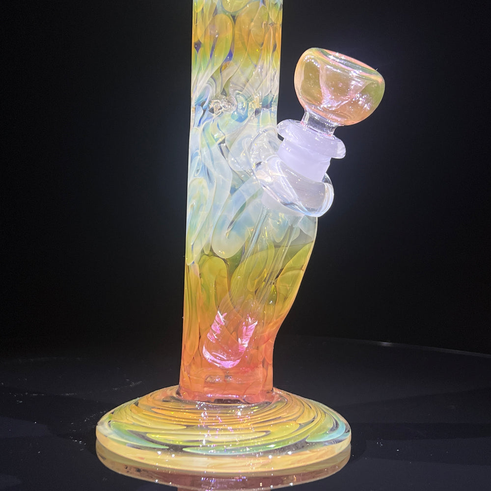 11" Fumed Squiggle Straight Bong Glass Pipe Mary Jane's Glass