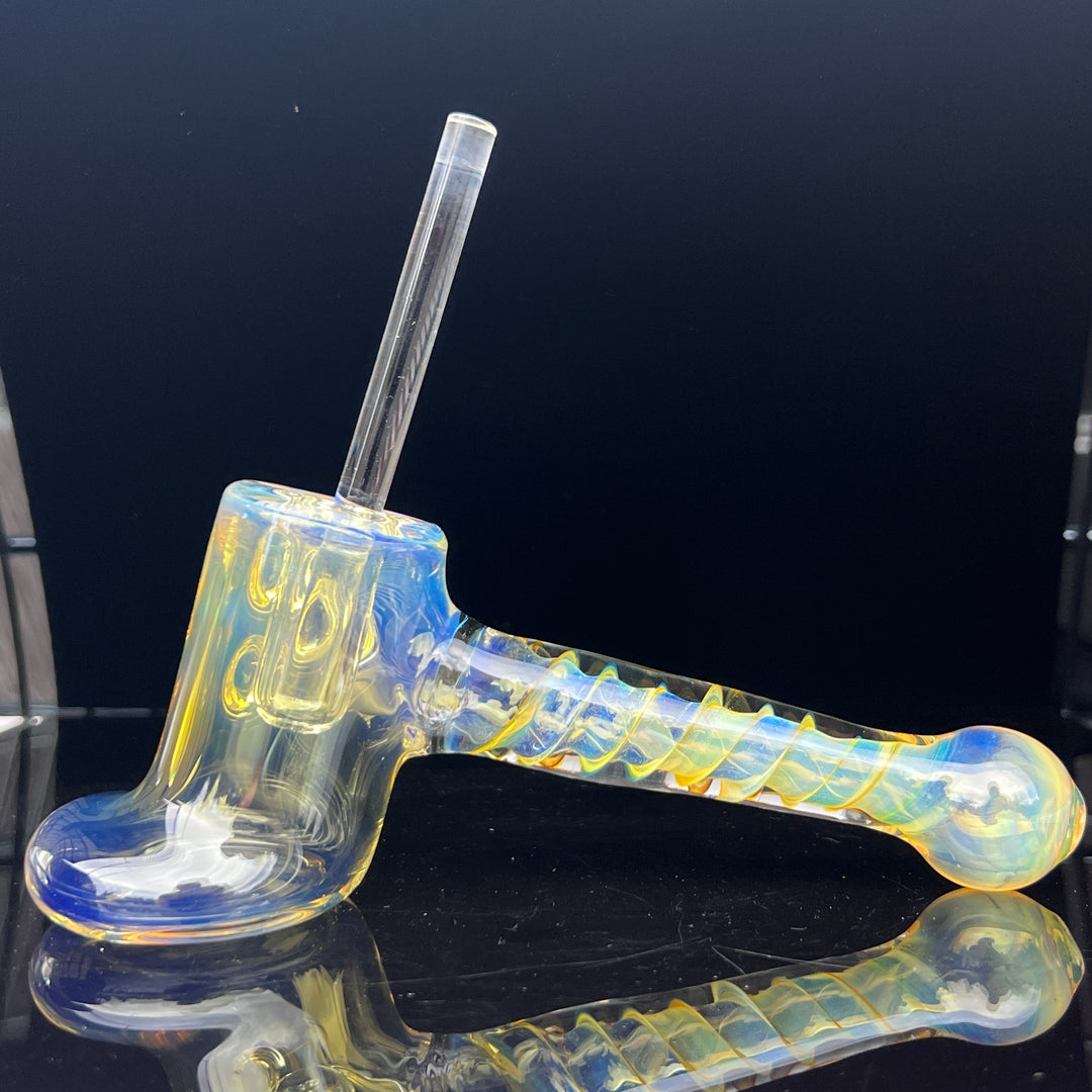 Silver Fumed Hash Hammer Glass Pipe Crondo Glassics   