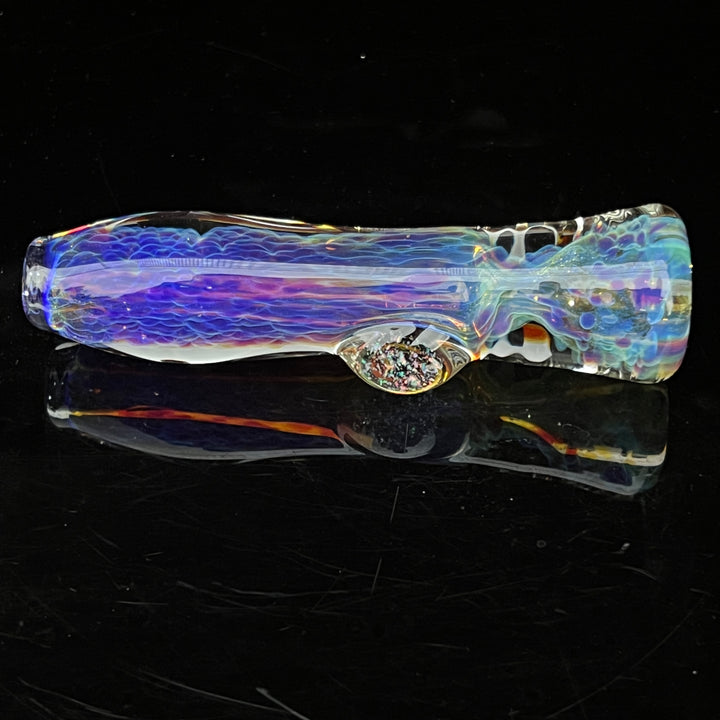 Purple Ghost Crushed Opal Marble Chillum Glass Pipe Tako Glass   