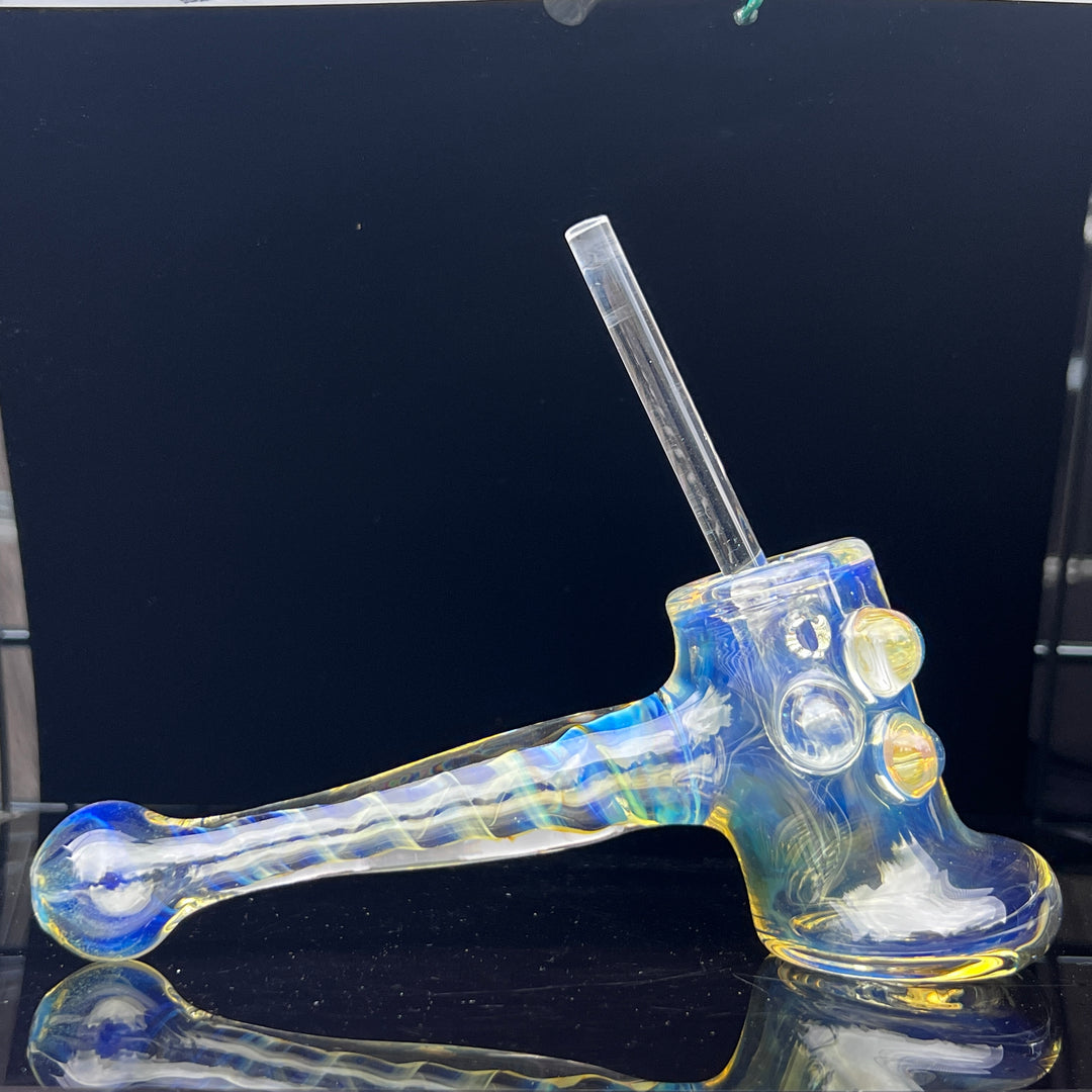 Silver Fumed Hash Hammer Glass Pipe Crondo Glassics   