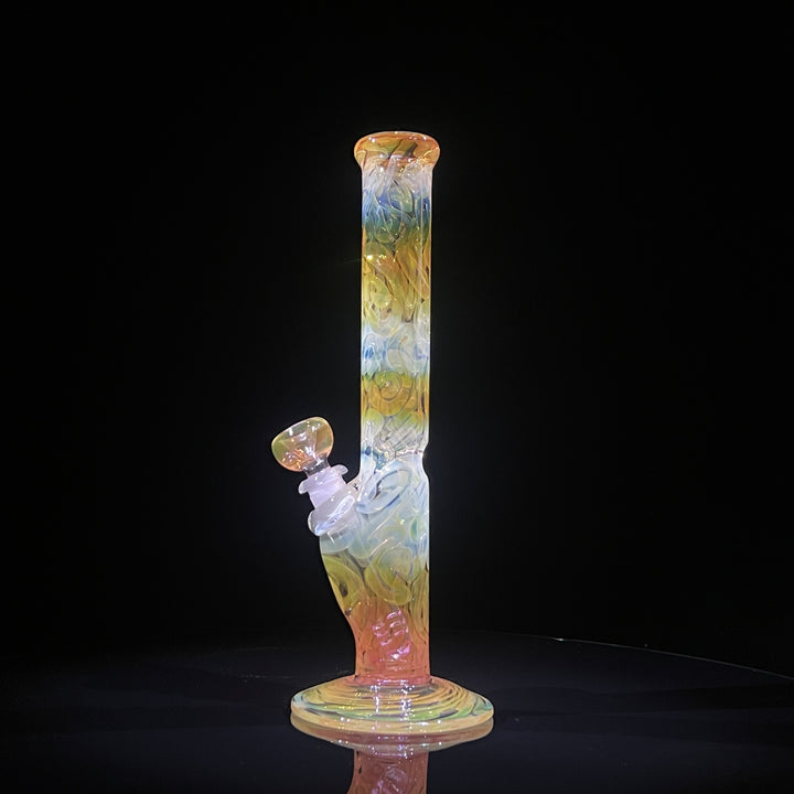 11" Fumed Squiggle Straight Bong Glass Pipe Mary Jane's Glass