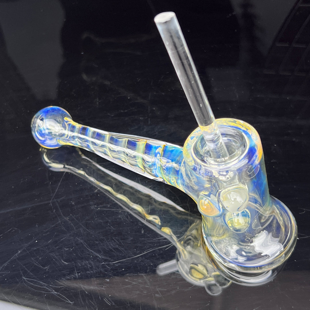 Silver Fumed Hash Hammer Glass Pipe Crondo Glassics   