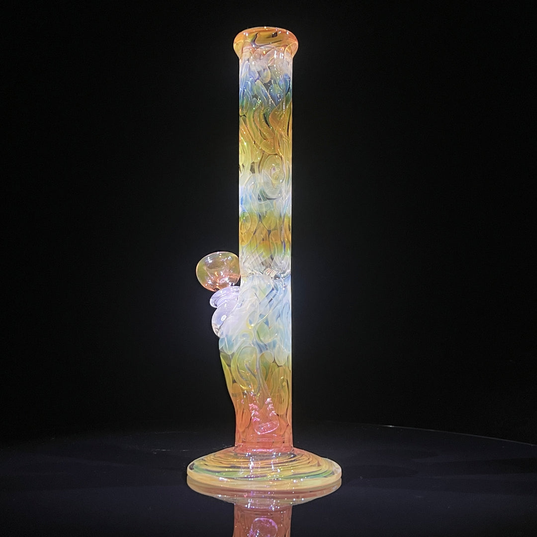 11" Fumed Squiggle Straight Bong Glass Pipe Mary Jane's Glass