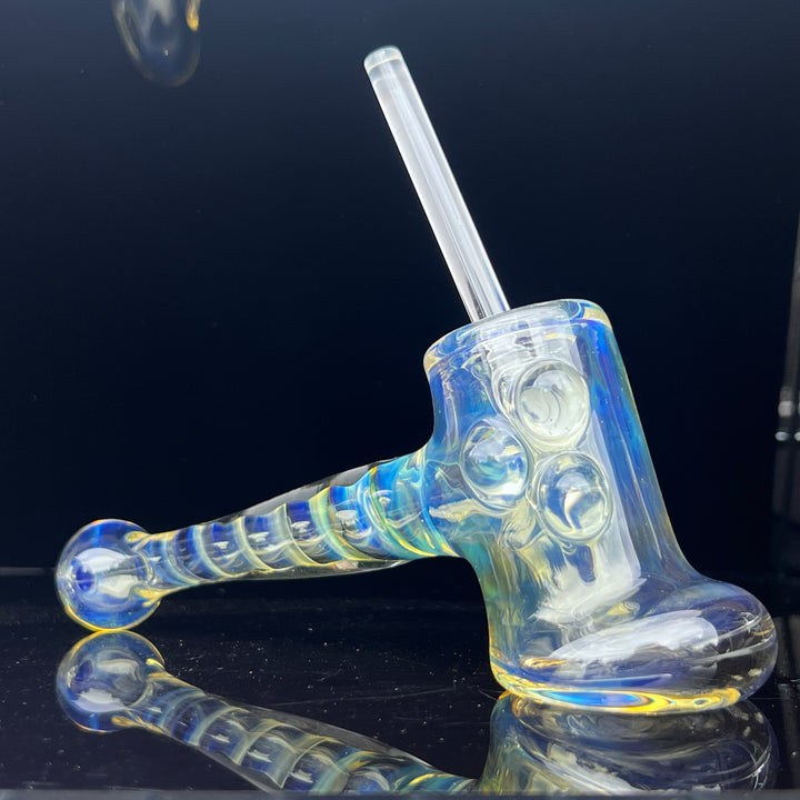 Silver Fumed Hash Hammer Glass Pipe Crondo Glassics   