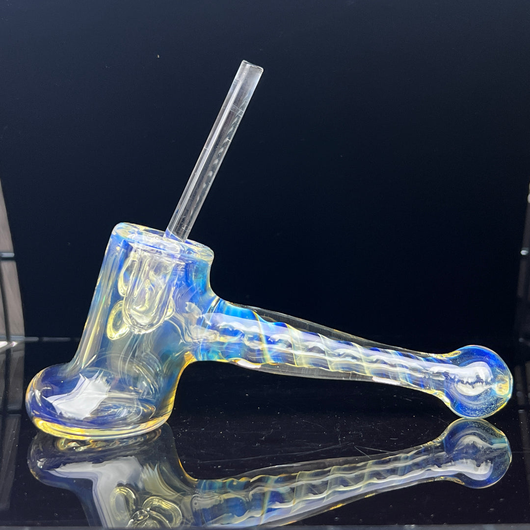 Silver Fumed Hash Hammer Glass Pipe Crondo Glassics   