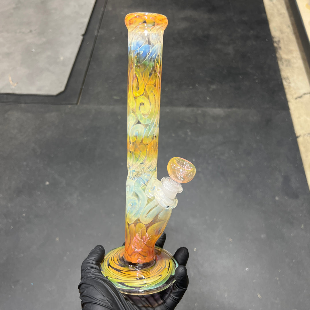 11" Fumed Squiggle Straight Bong Glass Pipe Mary Jane's Glass