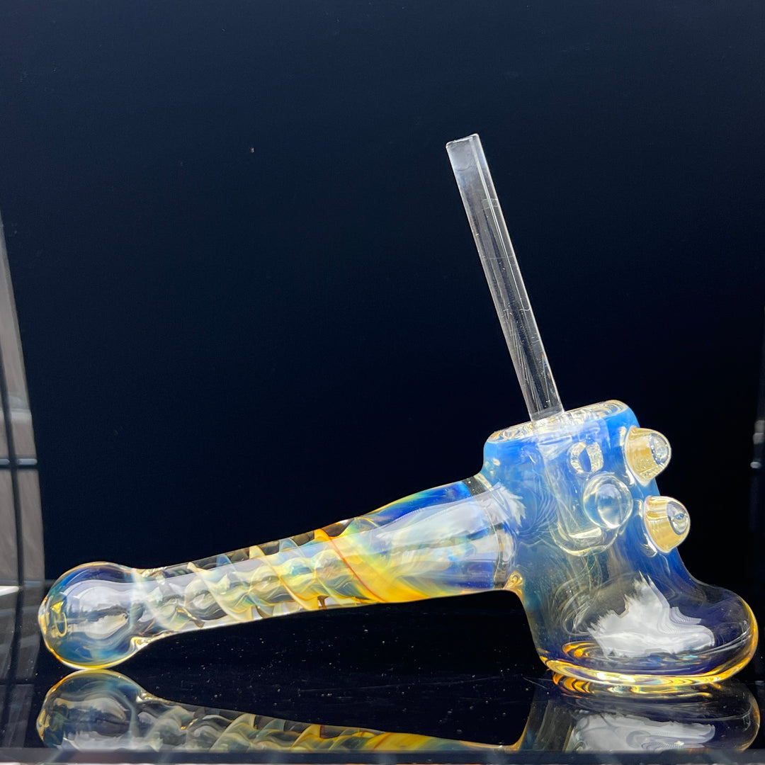 Silver Fumed Hash Hammer Glass Pipe Crondo Glassics   