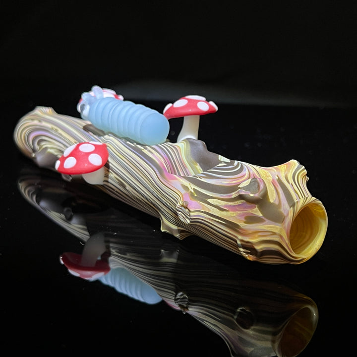 Woodgrain Caterpillar Steam Roller 1 Glass Pipe Wazoo Glass   