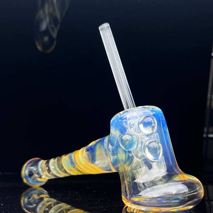 Silver Fumed Hash Hammer Glass Pipe Crondo Glassics   