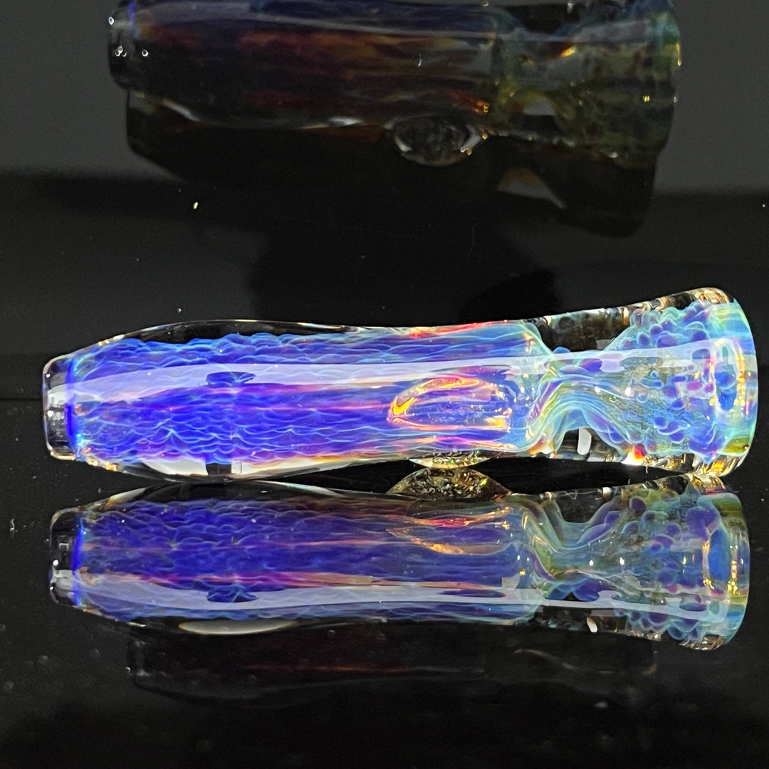 Purple Ghost Crushed Opal Marble Chillum Glass Pipe Tako Glass   