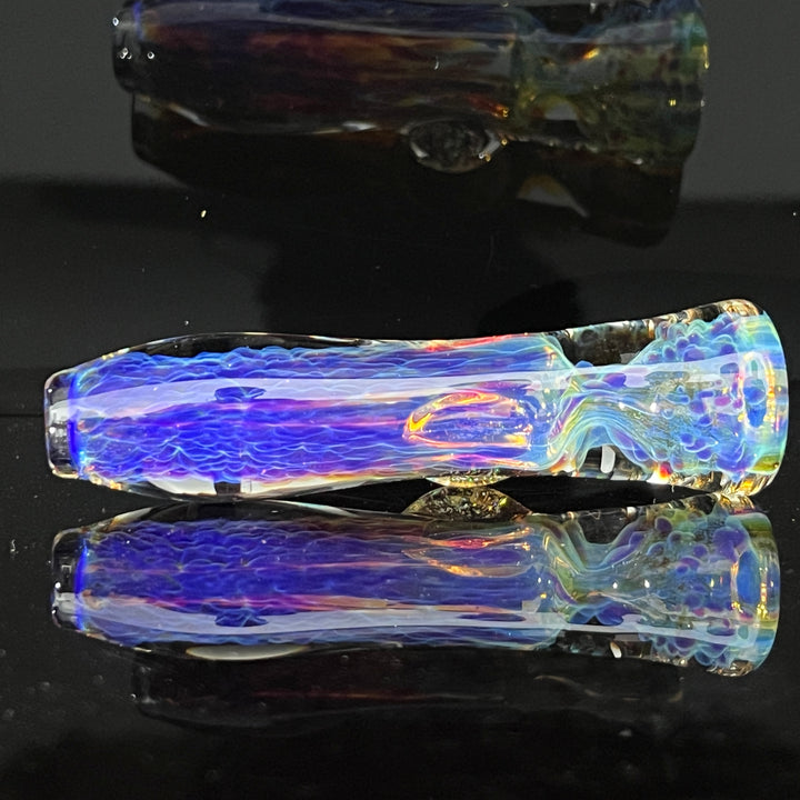 Purple Ghost Crushed Opal Marble Chillum Glass Pipe Tako Glass   