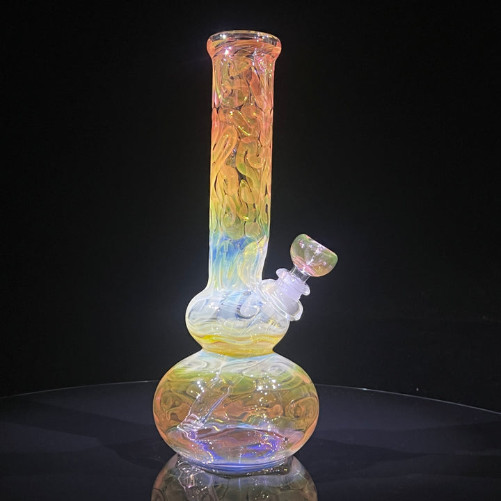 10.5" Fumed Double Bubble Bong Glass Pipe Mary Jane's Glass