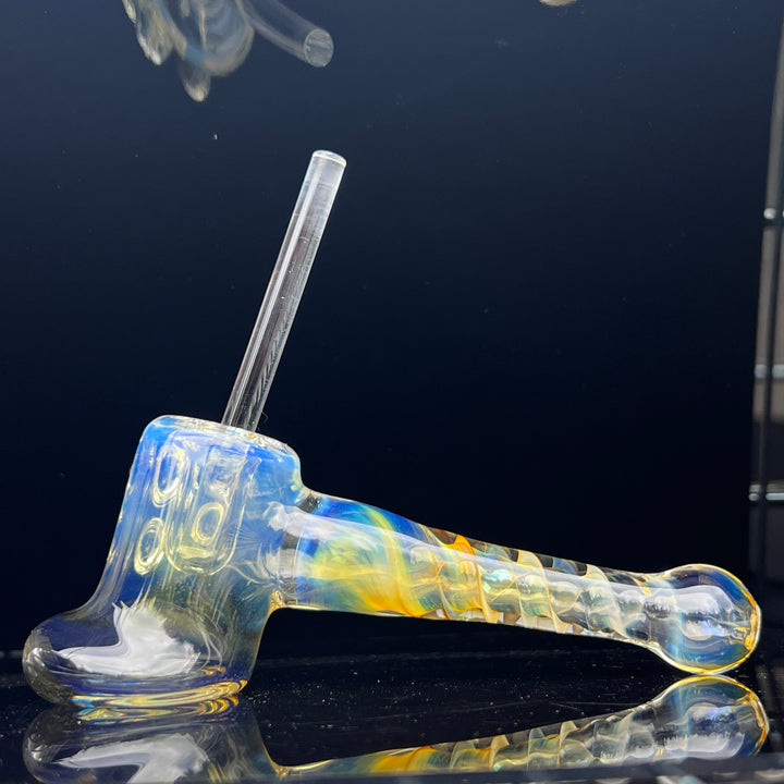 Silver Fumed Hash Hammer Glass Pipe Crondo Glassics   