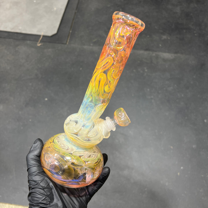 10.5" Fumed Double Bubble Bong Glass Pipe Mary Jane's Glass