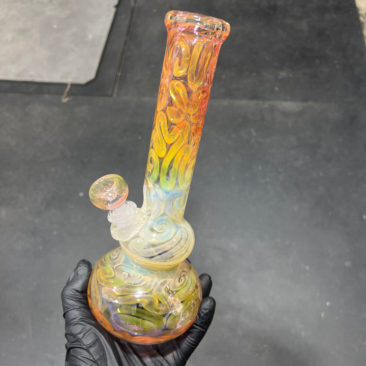 10.5" Fumed Double Bubble Bong Glass Pipe Mary Jane's Glass