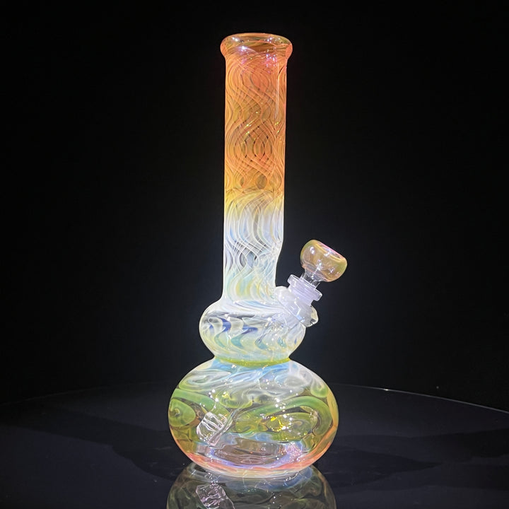 10.5" Fumed Double Bubble Bong Glass Pipe Mary Jane's Glass