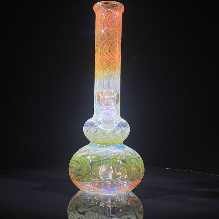 10.5" Fumed Double Bubble Bong Glass Pipe Mary Jane's Glass