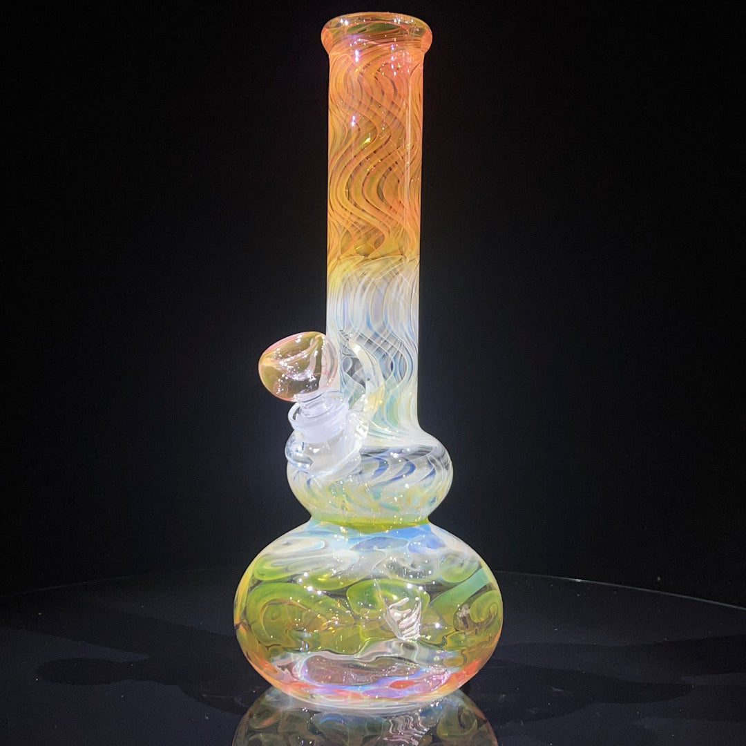 10.5" Fumed Double Bubble Bong Glass Pipe Mary Jane's Glass