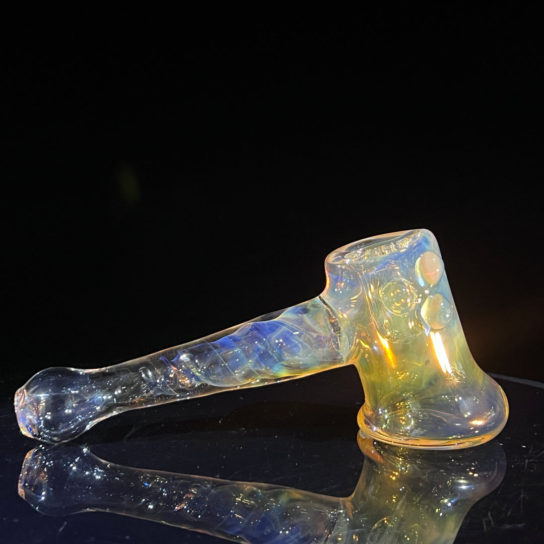 Silver Fumed Hash Hammer Glass Pipe Crondo Glassics   