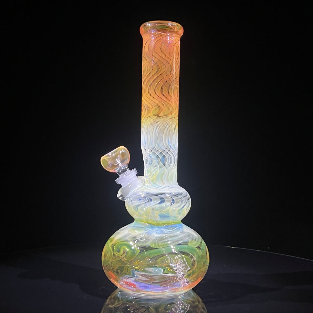 10.5" Fumed Double Bubble Bong Glass Pipe Mary Jane's Glass