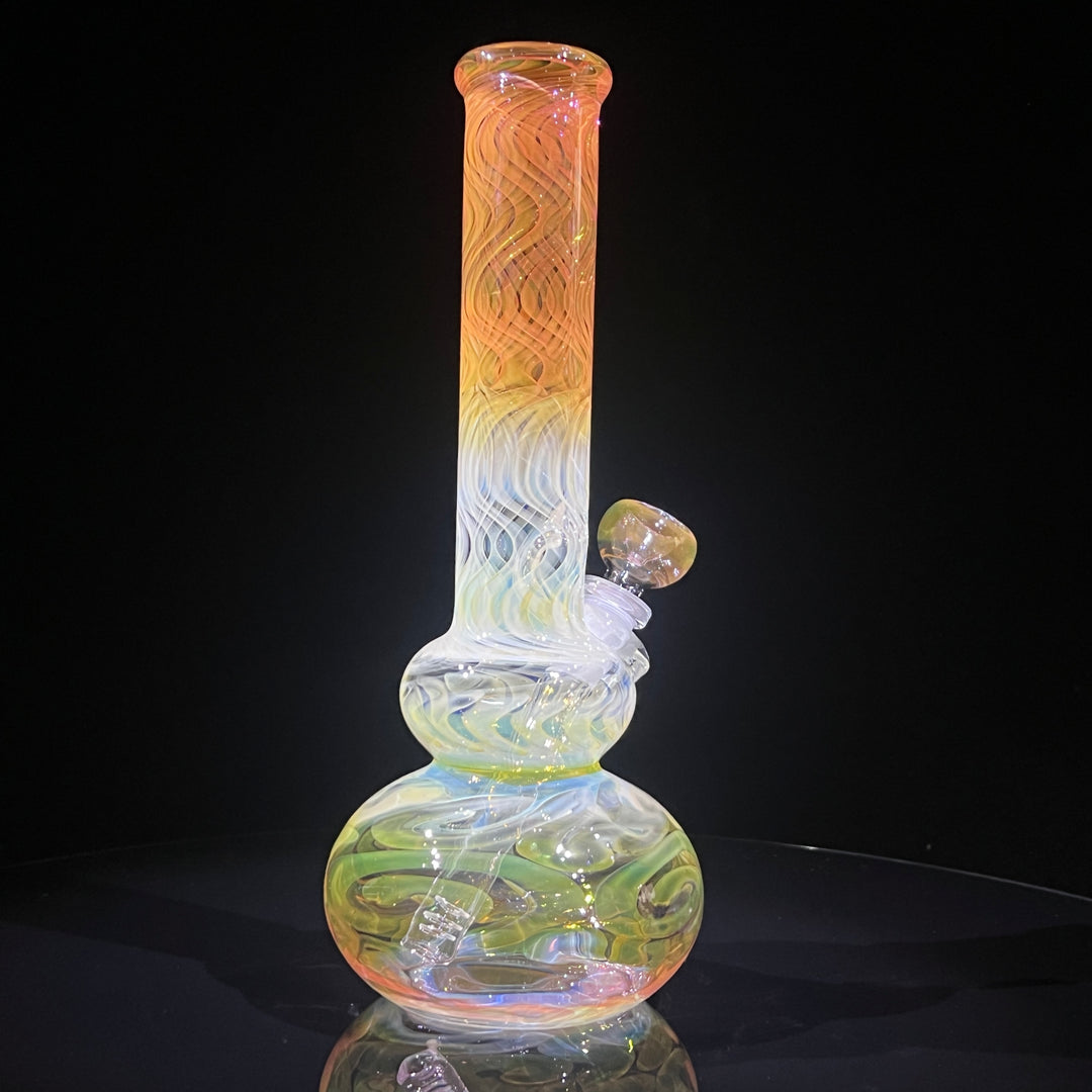 10.5" Fumed Double Bubble Bong Glass Pipe Mary Jane's Glass