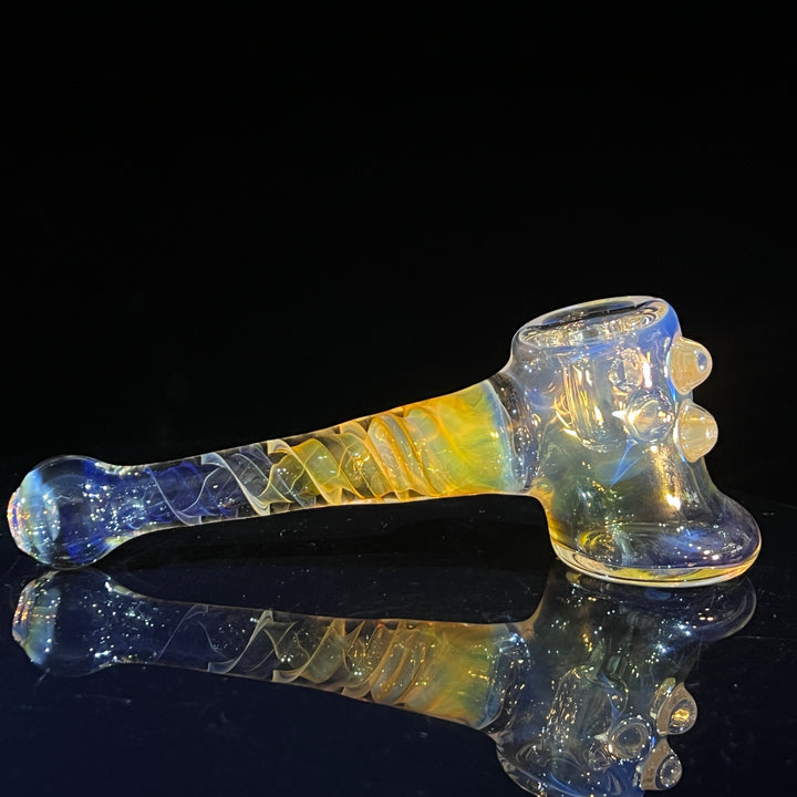 Silver Fumed Hash Hammer Glass Pipe Crondo Glassics   