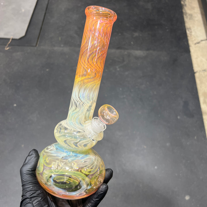 10.5" Fumed Double Bubble Bong Glass Pipe Mary Jane's Glass