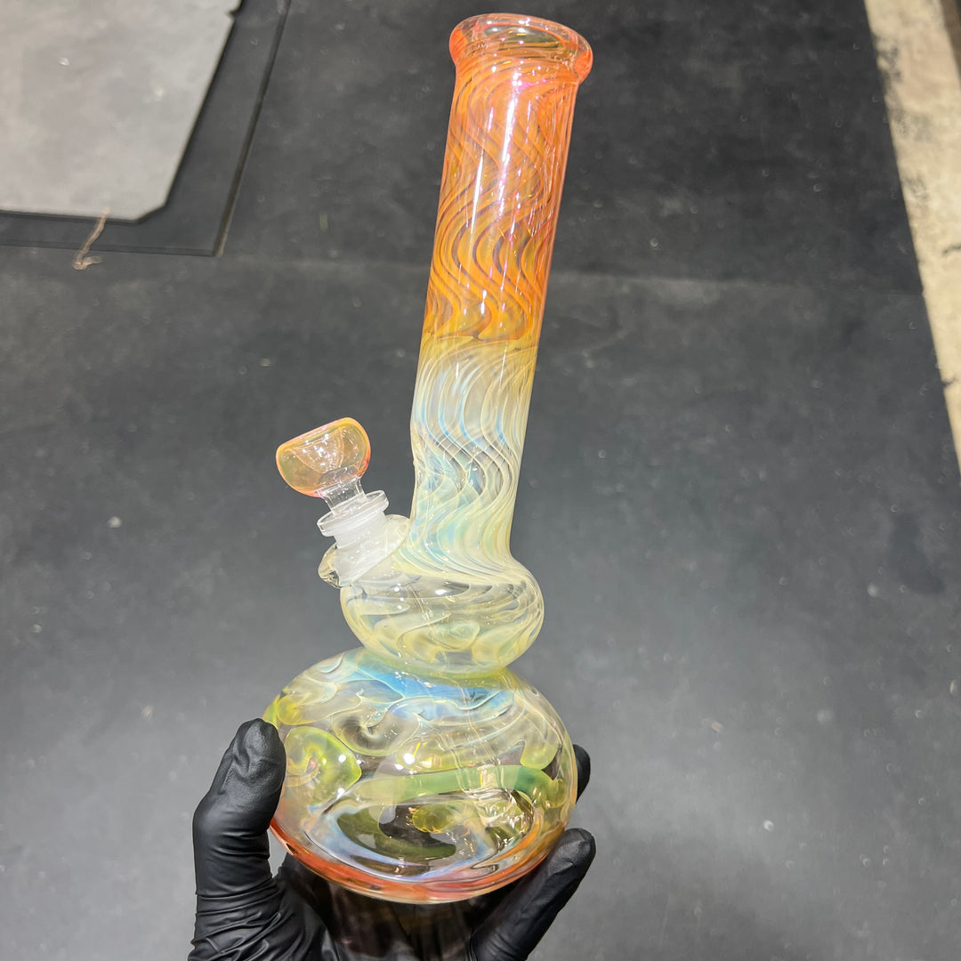 10.5" Fumed Double Bubble Bong Glass Pipe Mary Jane's Glass