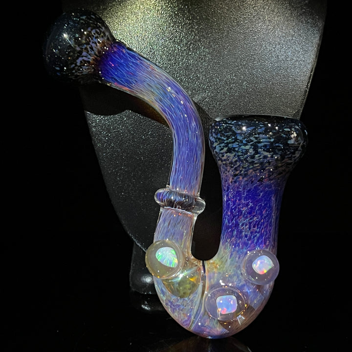 Purple Magic Triple Opal Sherlock Glass Pipe Beezy Glass   