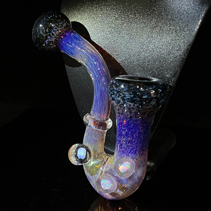 Purple Magic Triple Opal Sherlock Glass Pipe Beezy Glass   