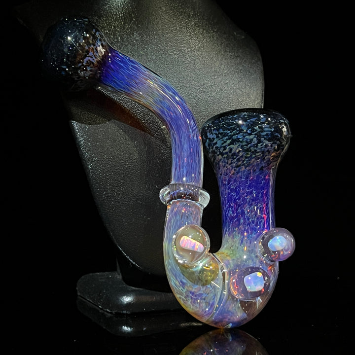 Purple Magic Triple Opal Sherlock Glass Pipe Beezy Glass   