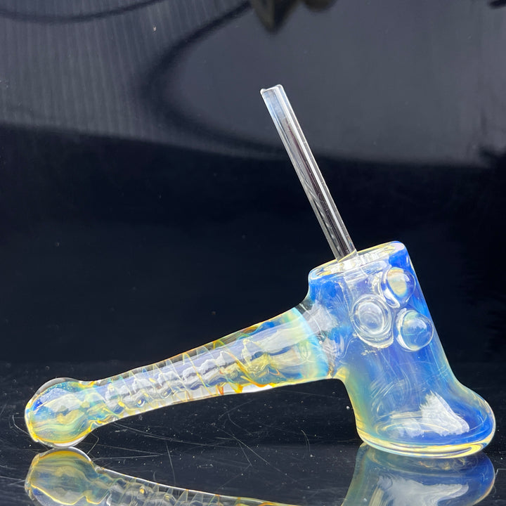 Silver Fumed Hash Hammer Glass Pipe Crondo Glassics   