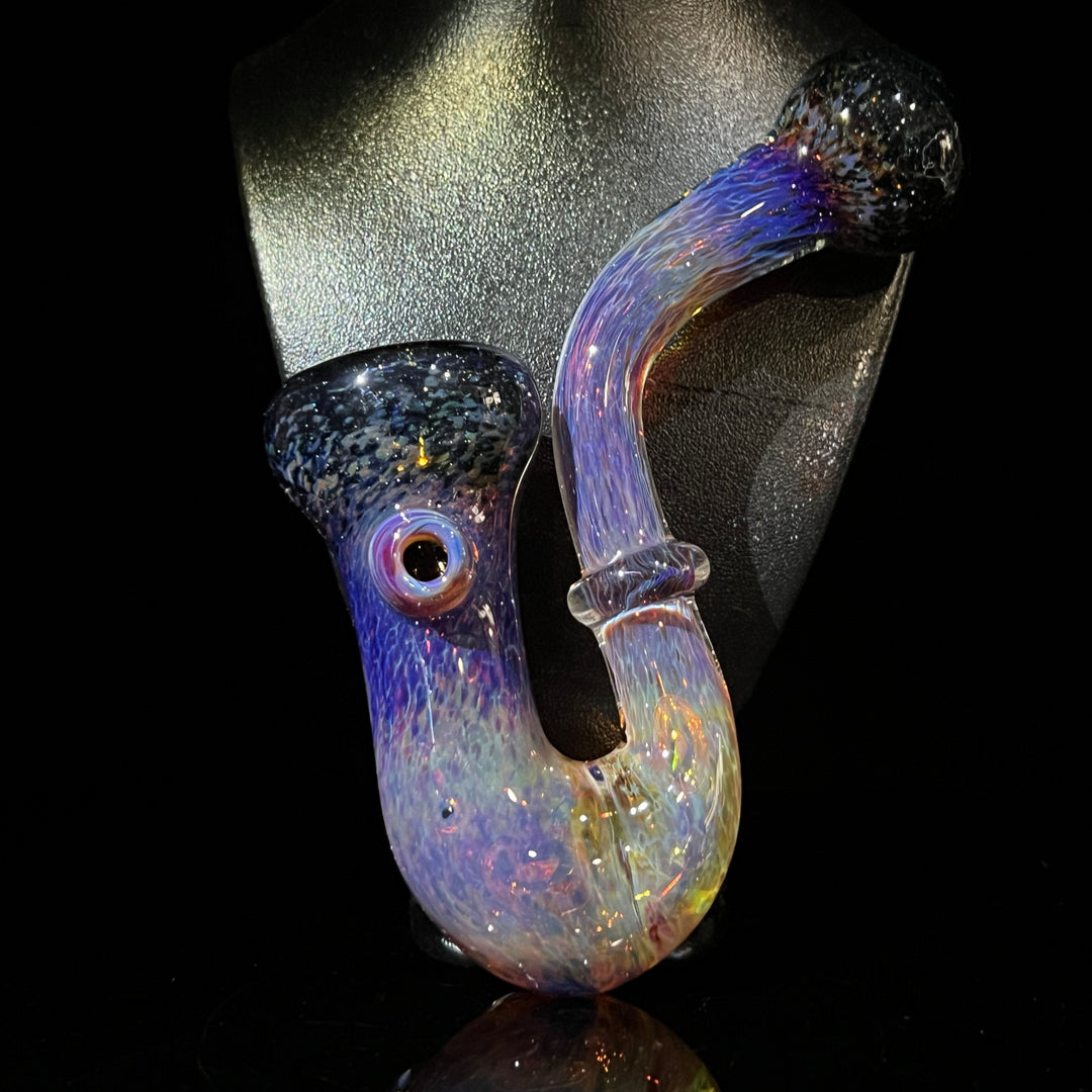 Purple Magic Triple Opal Sherlock Glass Pipe Beezy Glass   