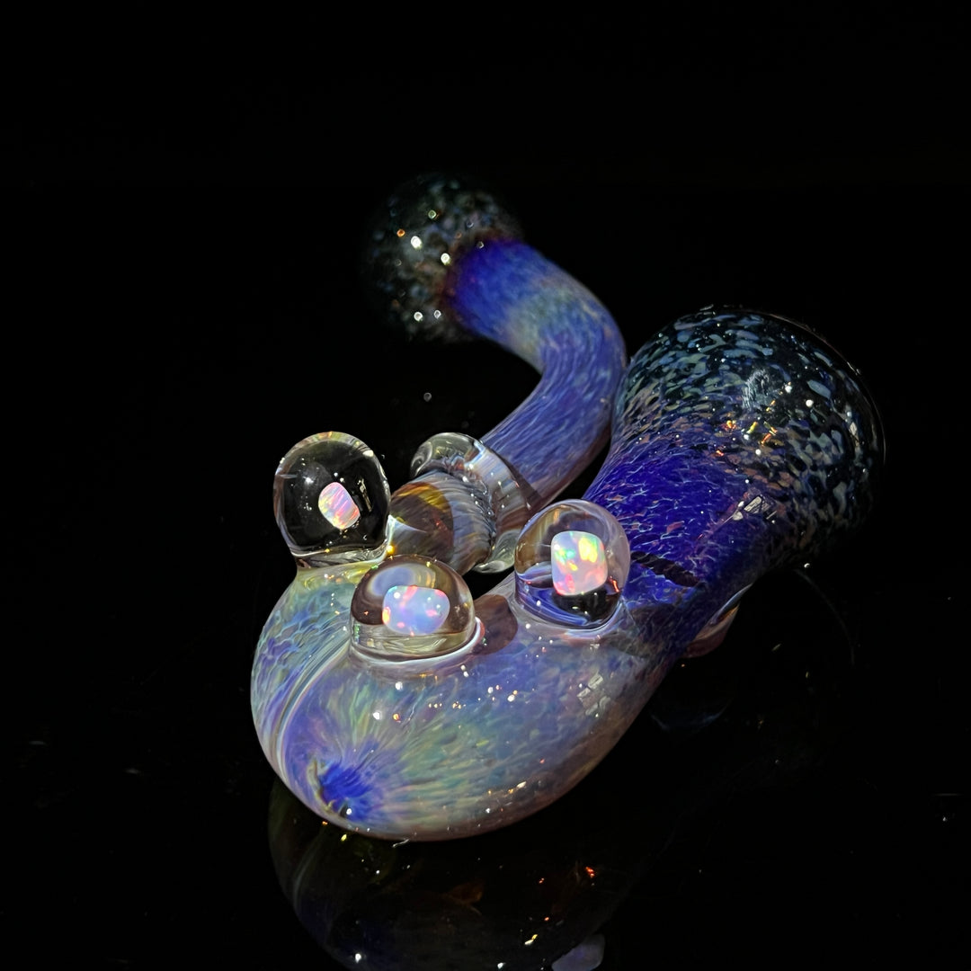 Purple Magic Triple Opal Sherlock Glass Pipe Beezy Glass   