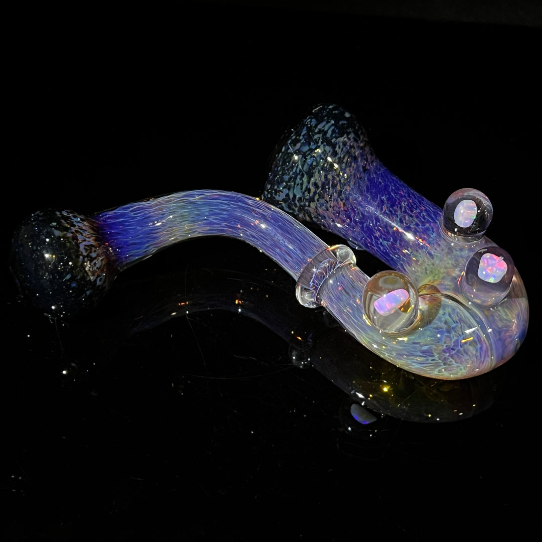 Purple Magic Triple Opal Sherlock Glass Pipe Beezy Glass   