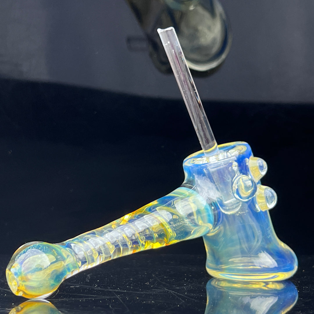 Silver Fumed Hash Hammer Glass Pipe Crondo Glassics   