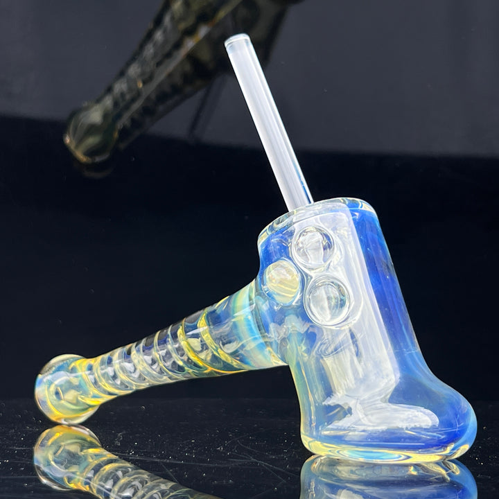 Silver Fumed Hash Hammer Glass Pipe Crondo Glassics   