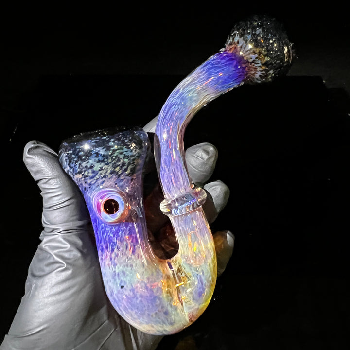 Purple Magic Triple Opal Sherlock Glass Pipe Beezy Glass   