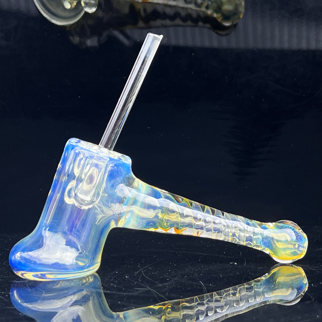 Silver Fumed Hash Hammer Glass Pipe Crondo Glassics   