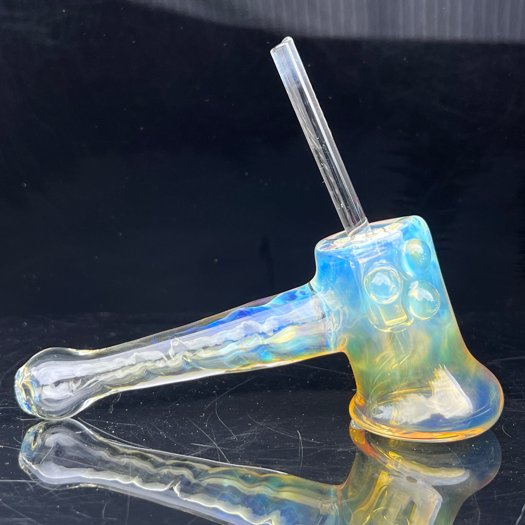 Silver Fumed Hash Hammer Glass Pipe Crondo Glassics   