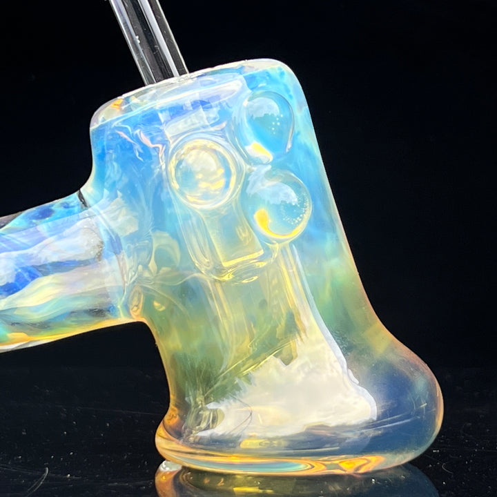 Silver Fumed Hash Hammer Glass Pipe Crondo Glassics   