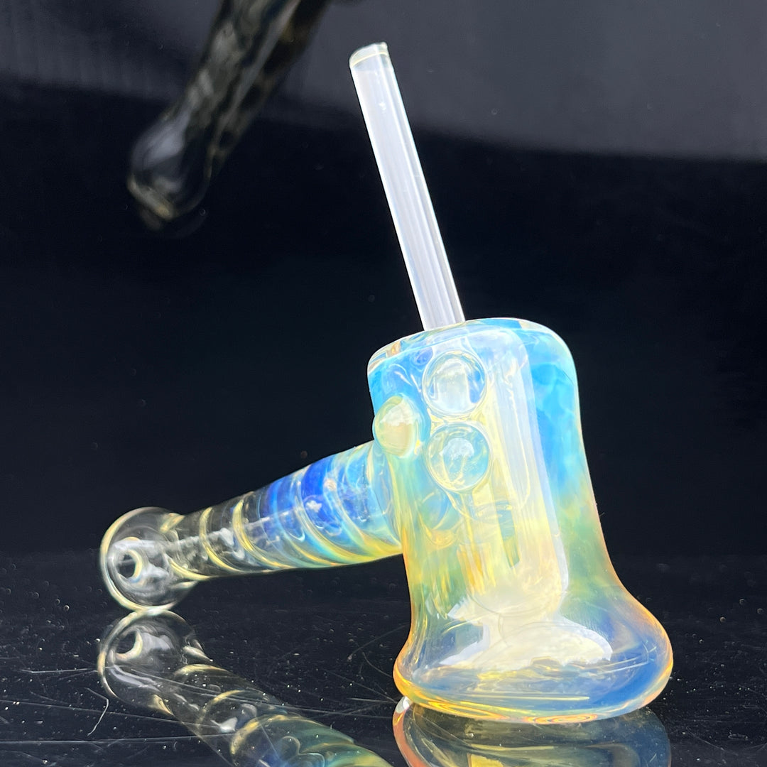 Silver Fumed Hash Hammer Glass Pipe Crondo Glassics   