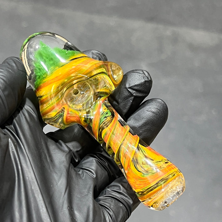 Rasta Twist Alien Brain Honeycomb Glass Pipe Plug a Nug