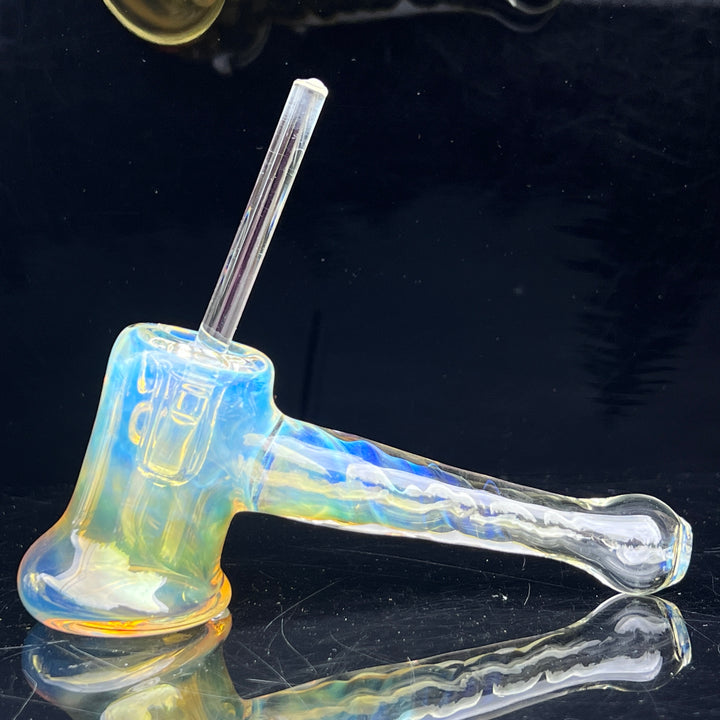 Silver Fumed Hash Hammer Glass Pipe Crondo Glassics   